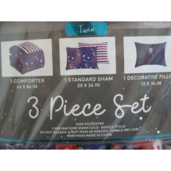 Wonder Studio "Parker Pirate" TWIN 3 Piece Comforter Set - Picture 5 of 7